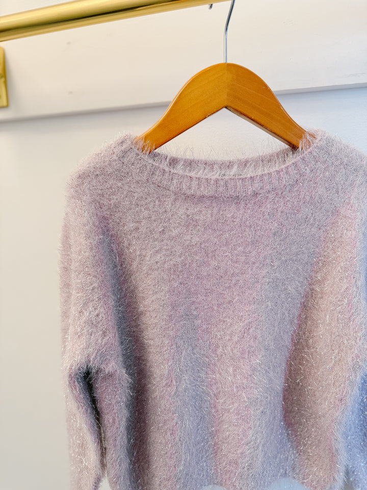 Little Olin Pink Fuzzy Sweater
