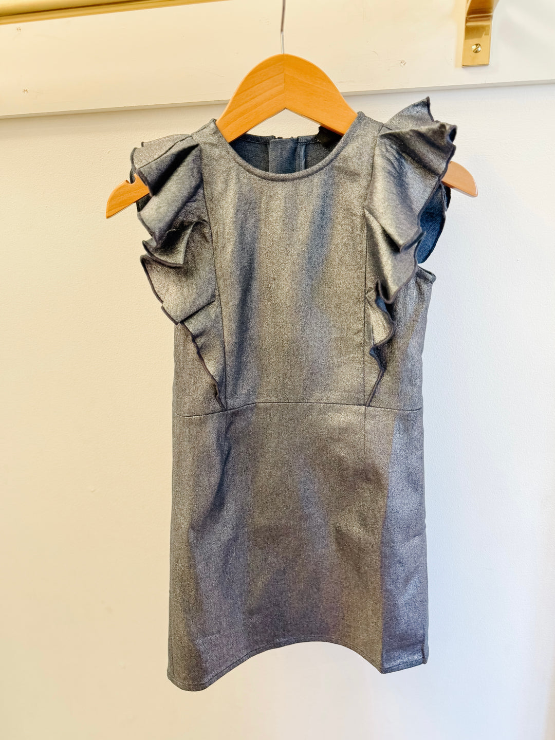Little Olin Silver Denim Dress