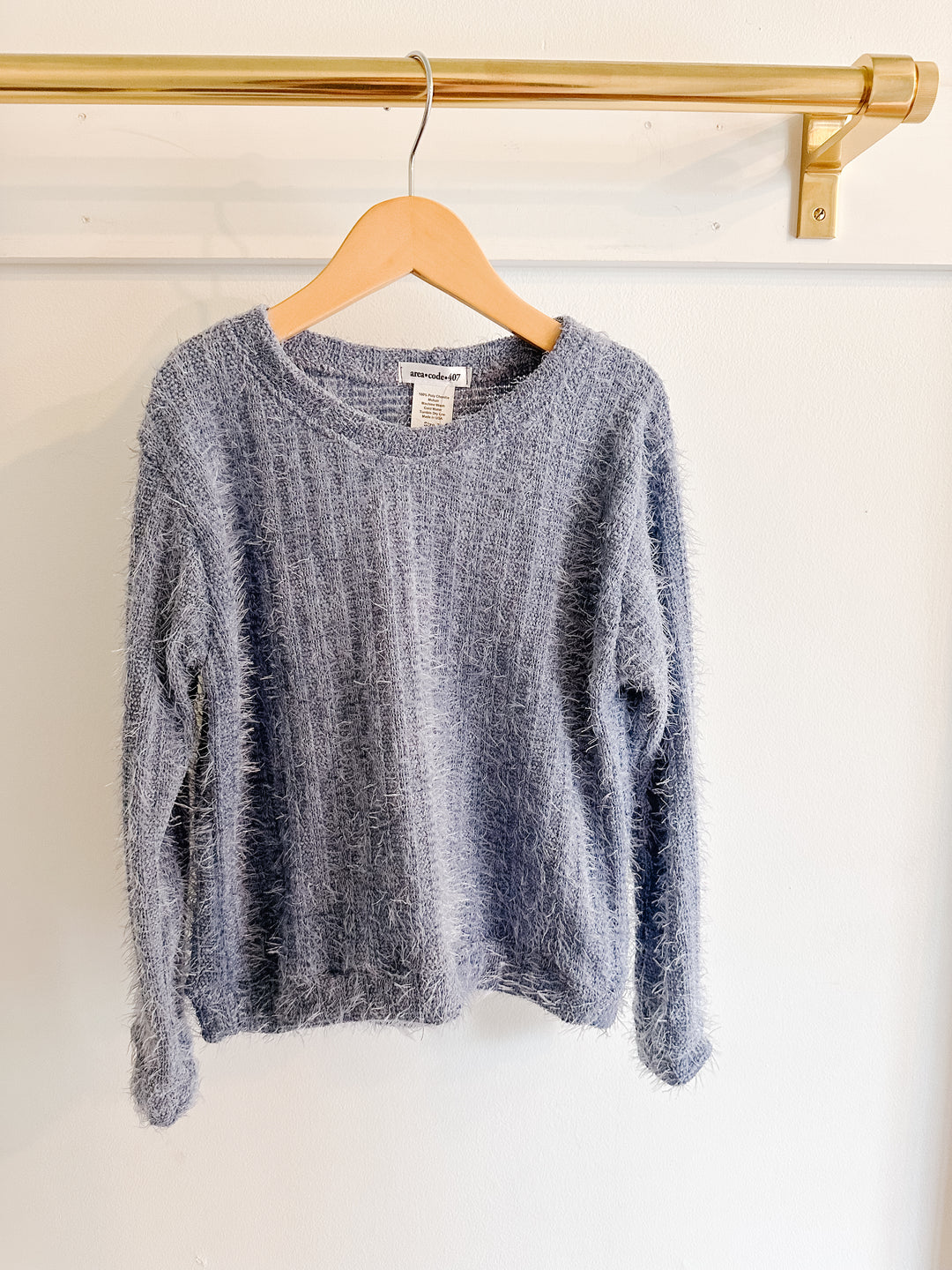 Area Code Krista Denim Chenille Mohair Sweater