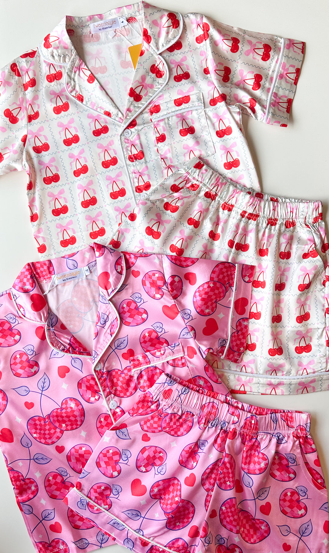Love Cherries Satin Loungewear Set
