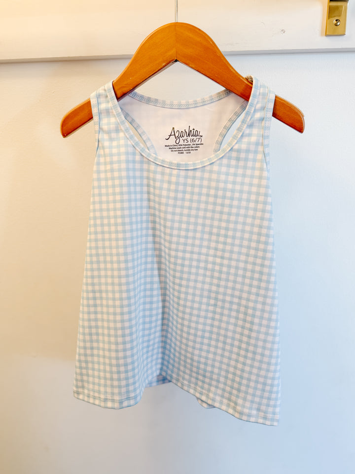 Azarhia Blue Gingham Tank