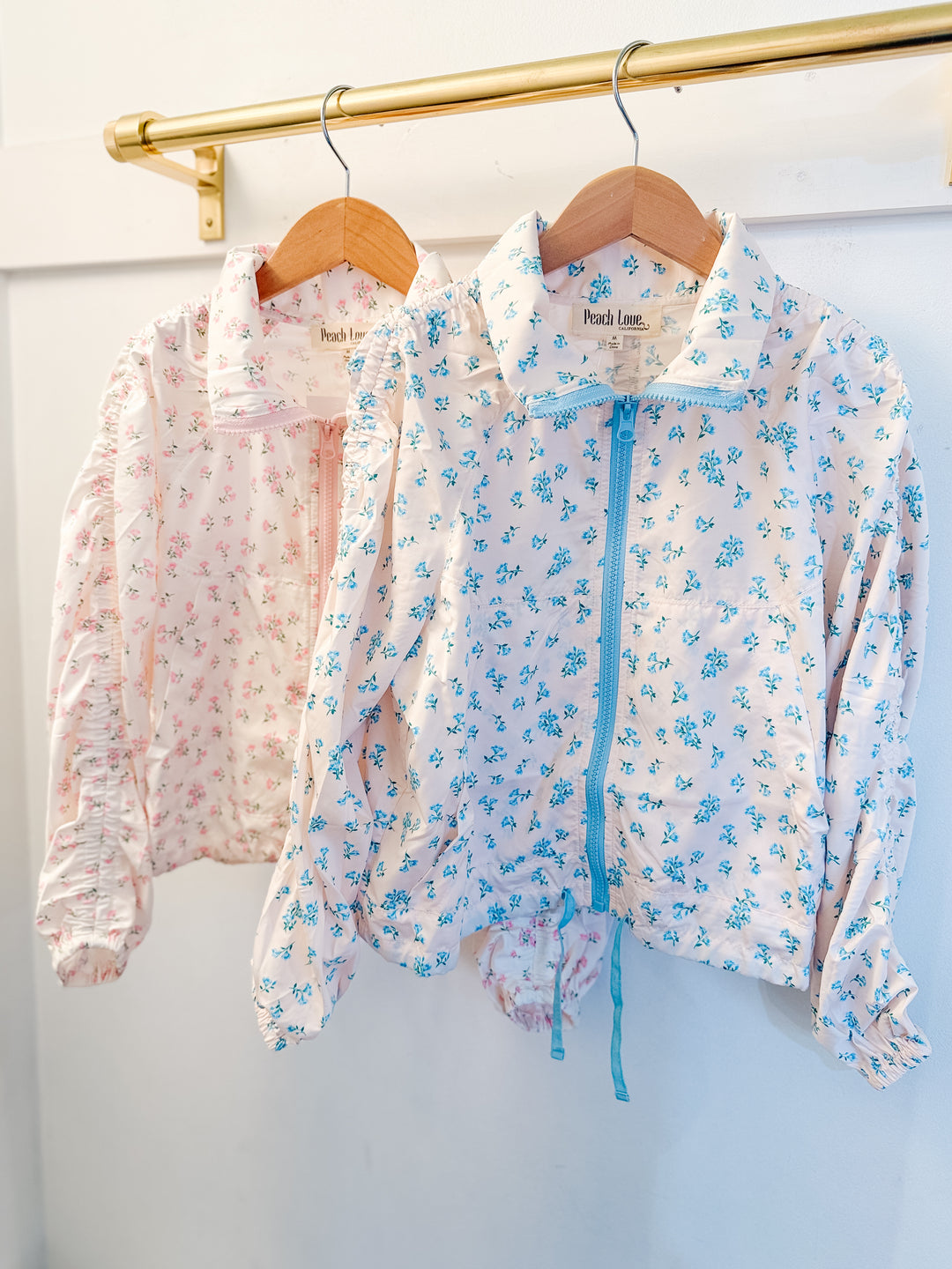 Peach Love Cali Floral Windbreaker- Pink