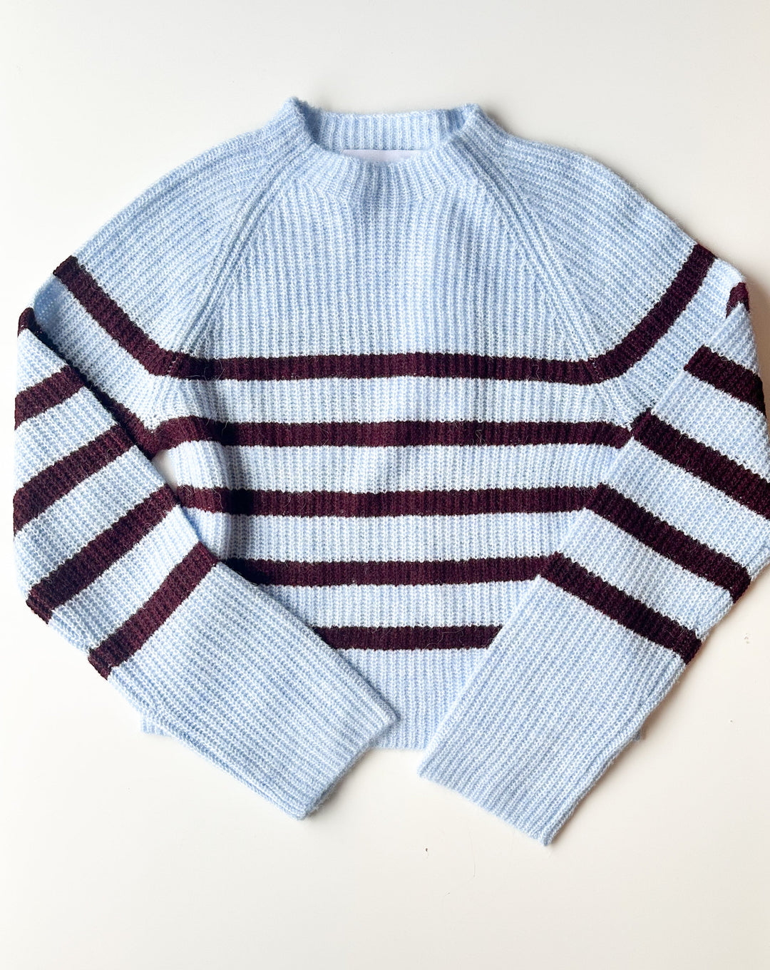 Central Park West Burgundy Stripe Sweater