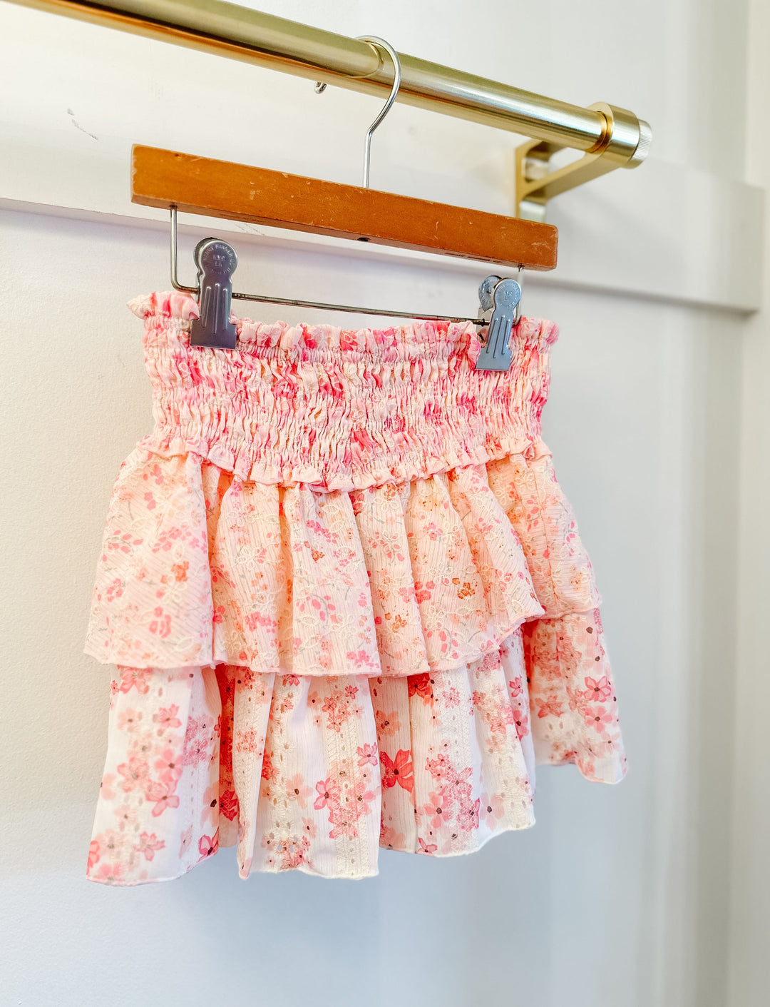 Flowers by Zoe Pink Smocked Skirt
