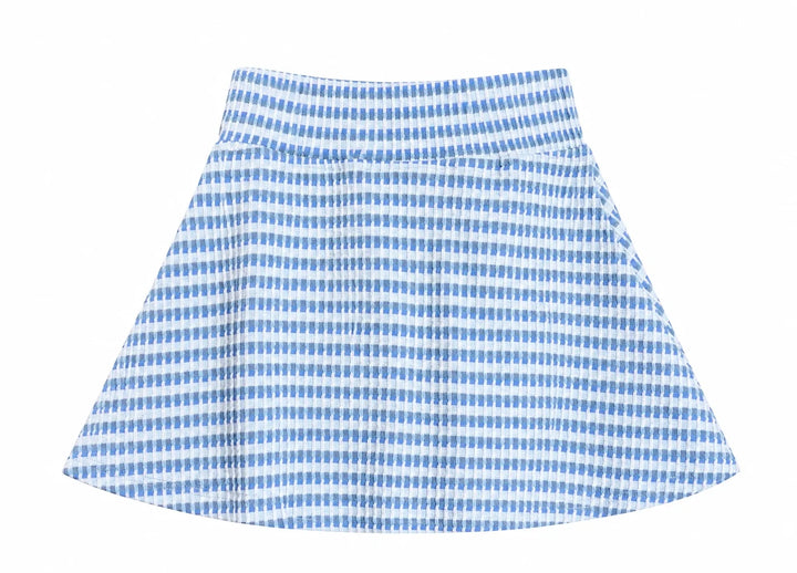 Pleat Libba Skirt in Glacier/Cream