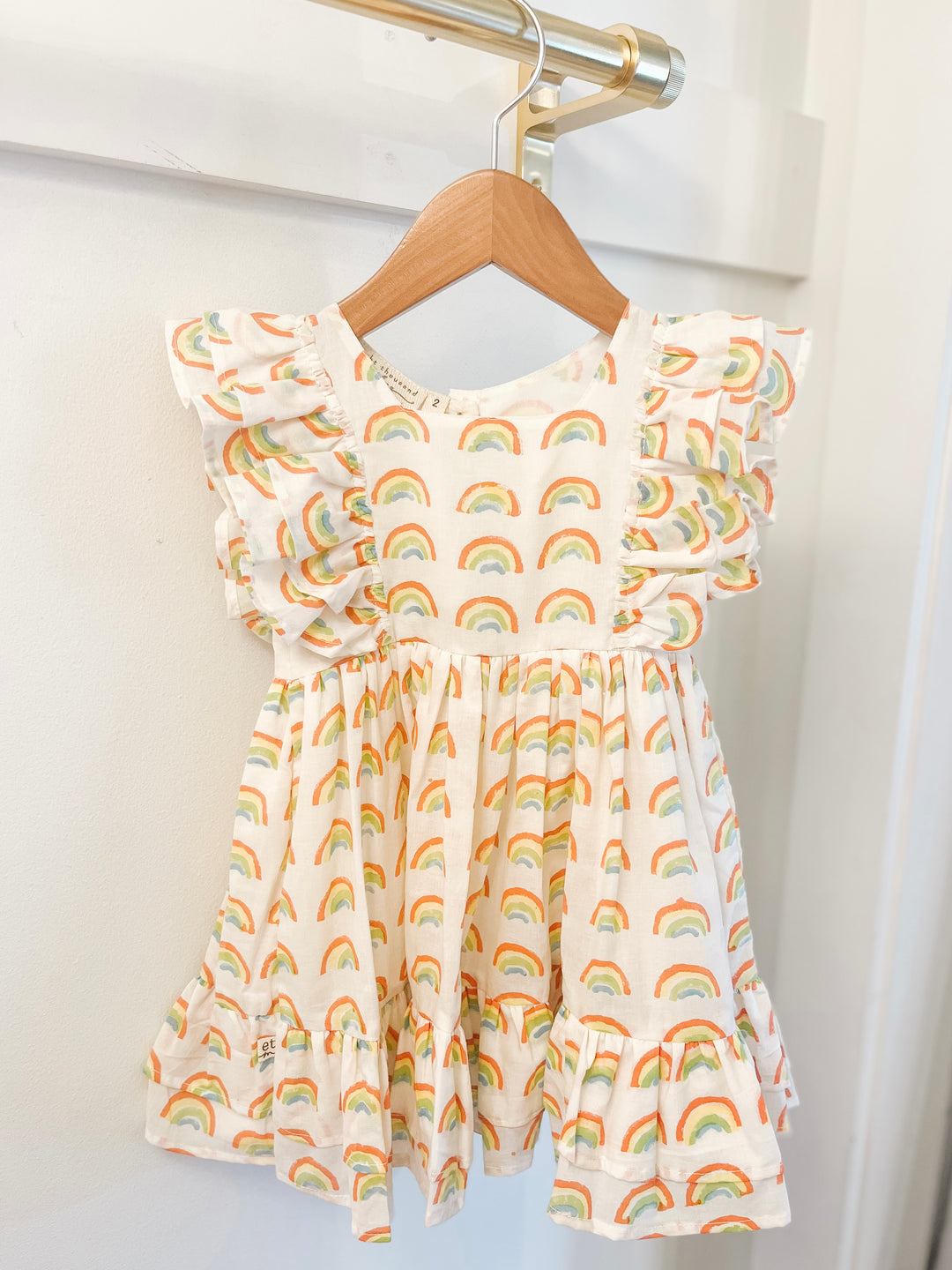 rainbow orange dress Pink City Prints Amour Dress