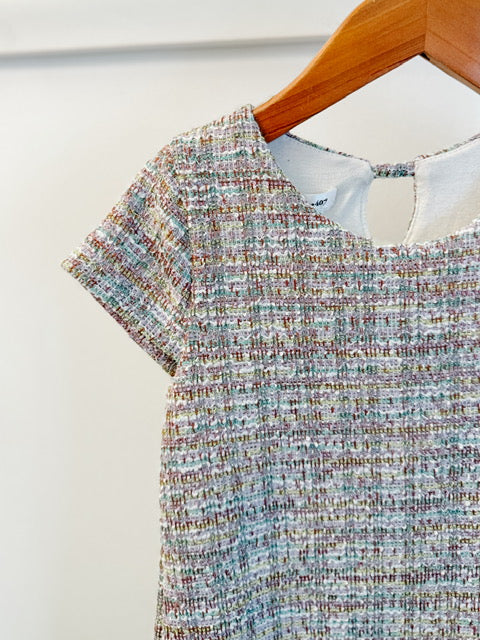 Area Code Melania Short Sleeve Dress with Ruffle