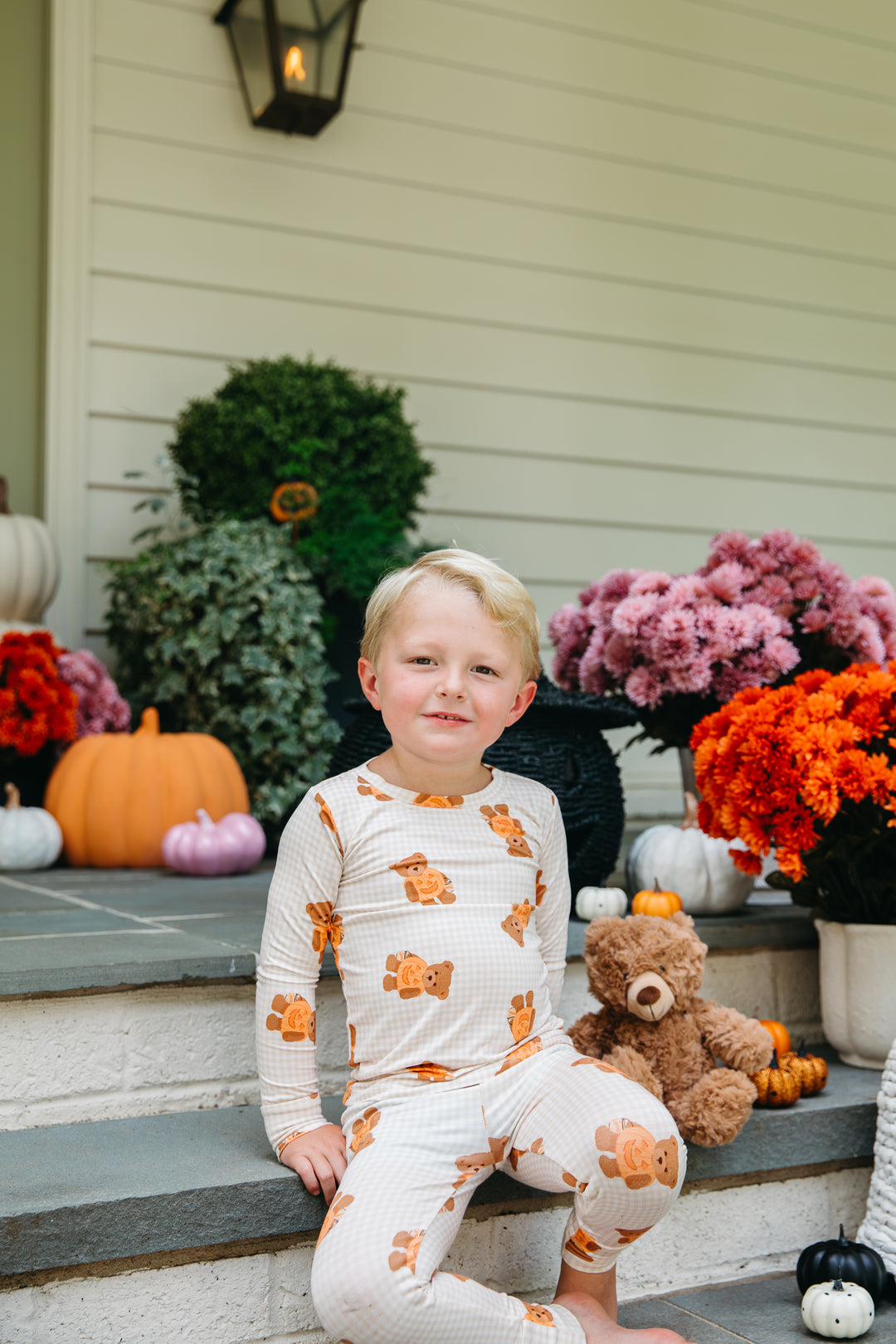 Gingham Bear 2 Piece Pajama Set
