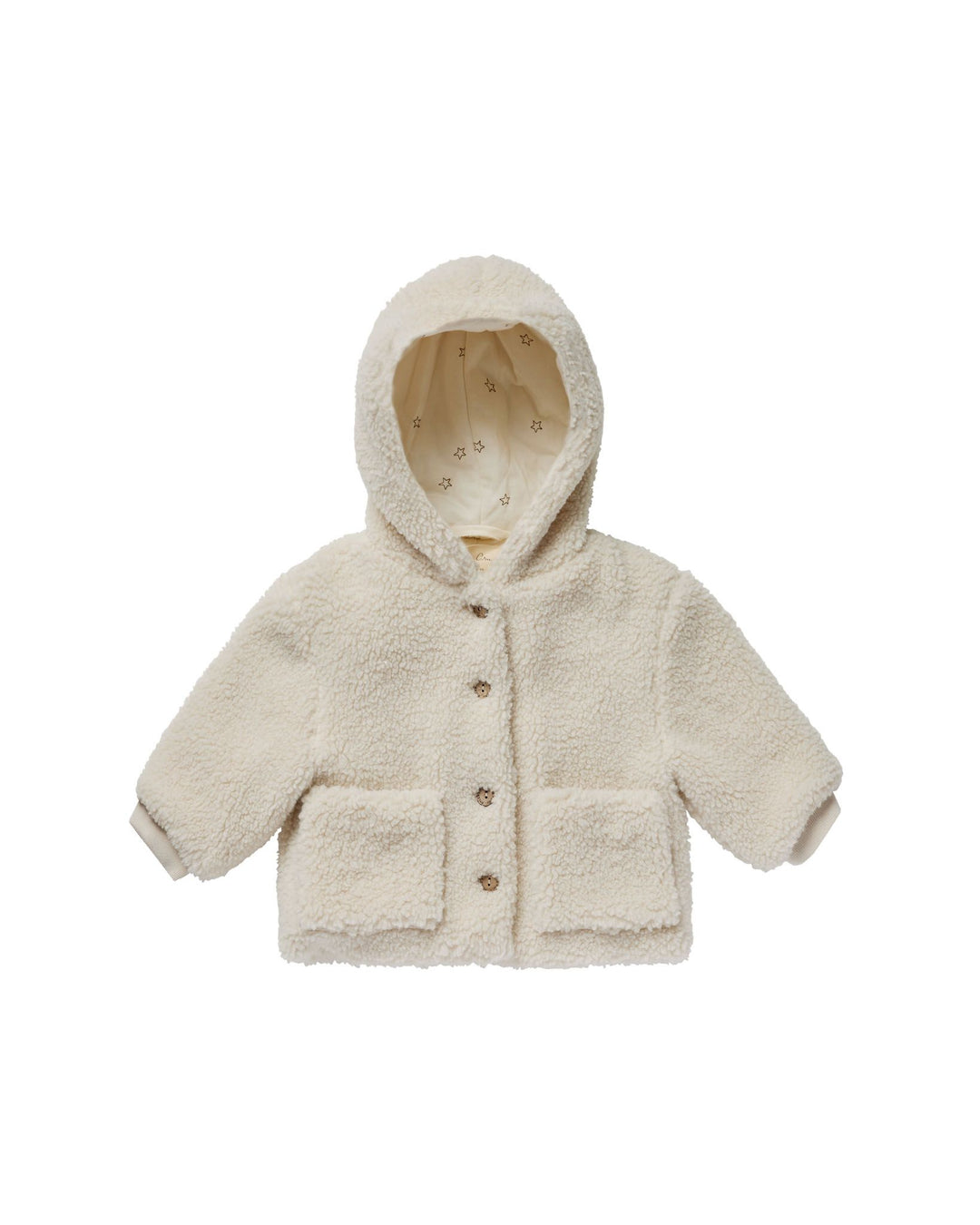 Rylee & Cru Shearling Baby Coat in Natural