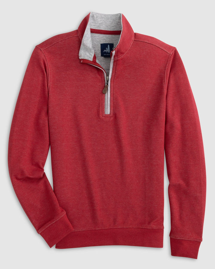 Johnnie O Sully Quarter Zip in Crimson