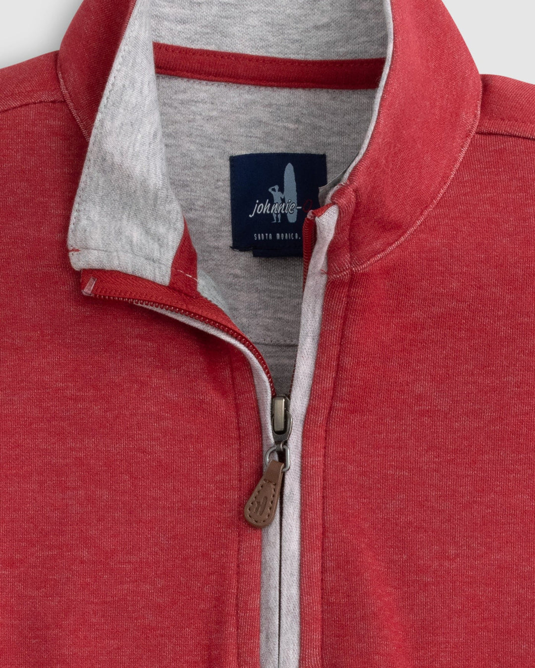 Johnnie O Sully Quarter Zip in Crimson