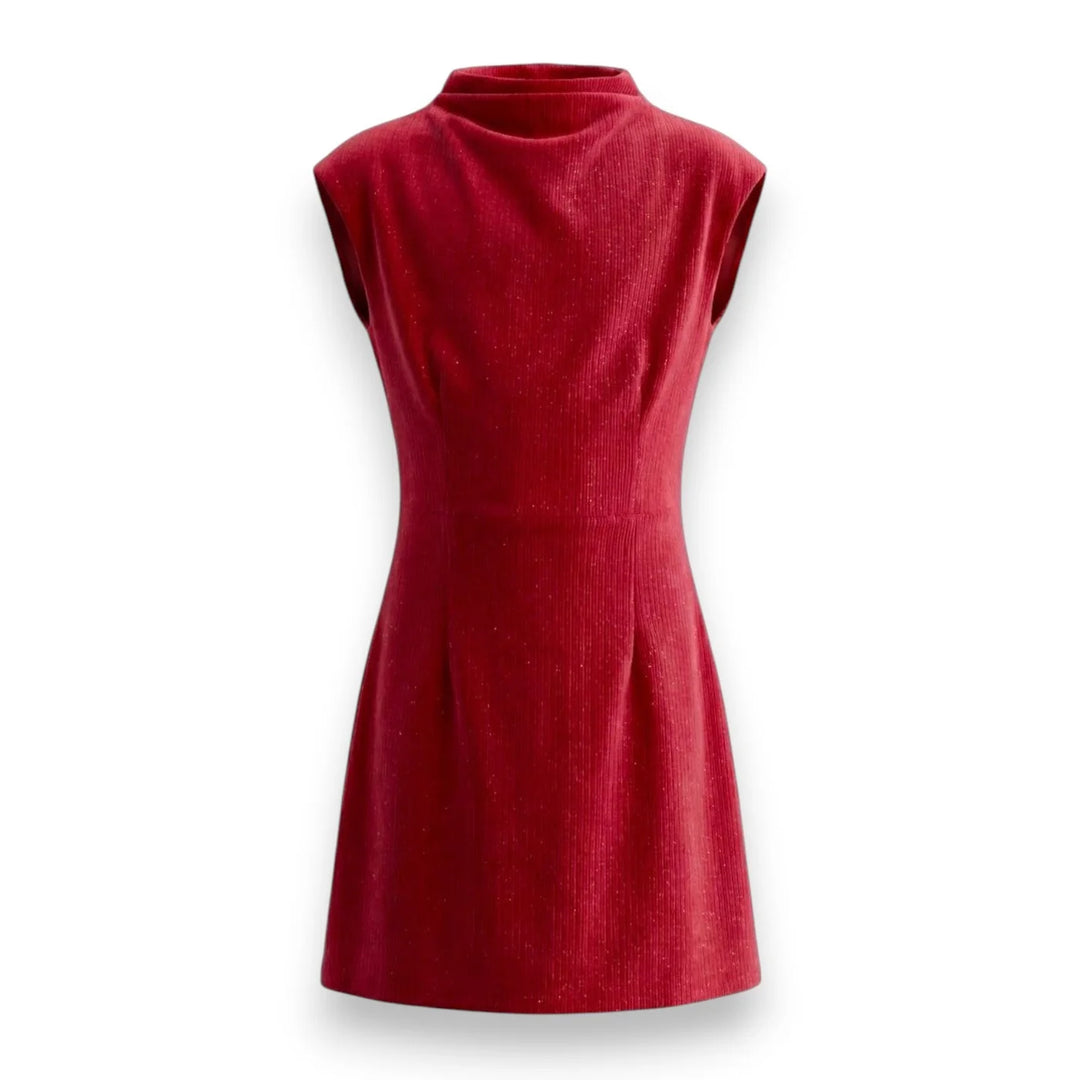 Jenny Dress in Red Velour