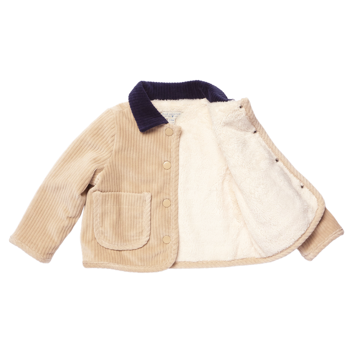 Pink Chicken Jace Plush Jacket in Khaki (size 2-6)