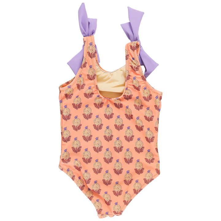 Pink Chicken Orange Dahlia Shelly Suit (sizes 2-6)