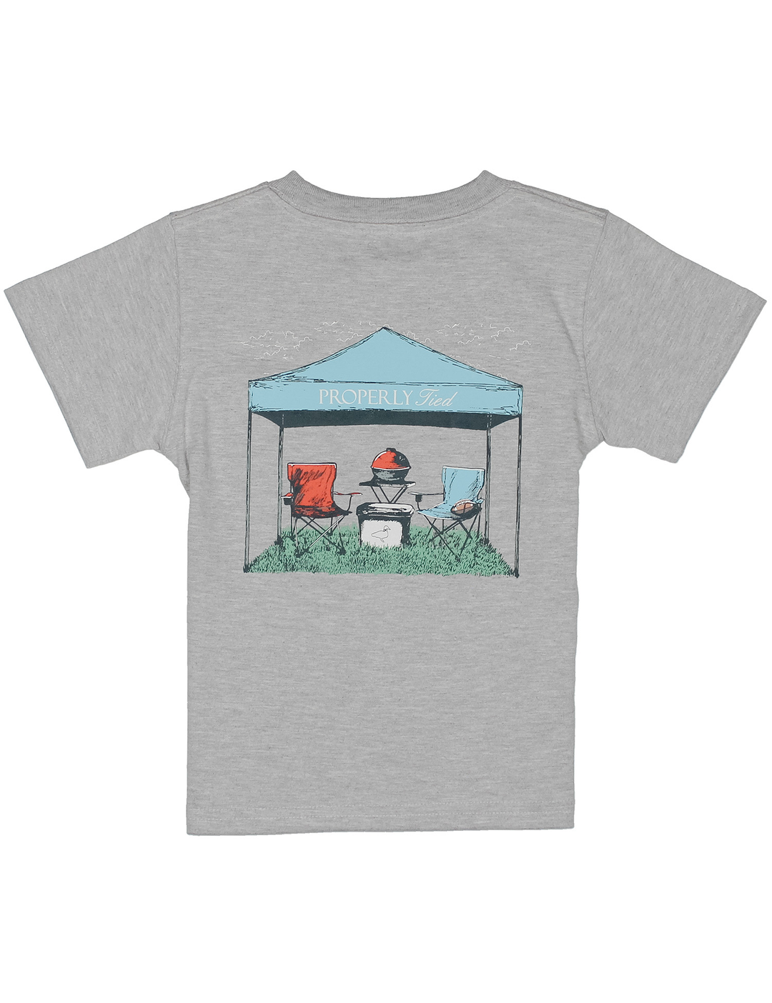 Properly Tied Tailgate Short Sleeve Tee in Gray