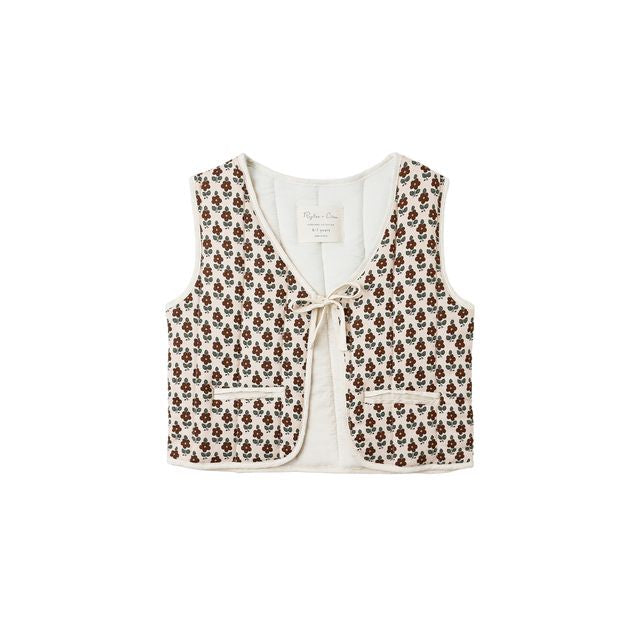 Rylee & Cru Quilted Vest in Harvest Floral