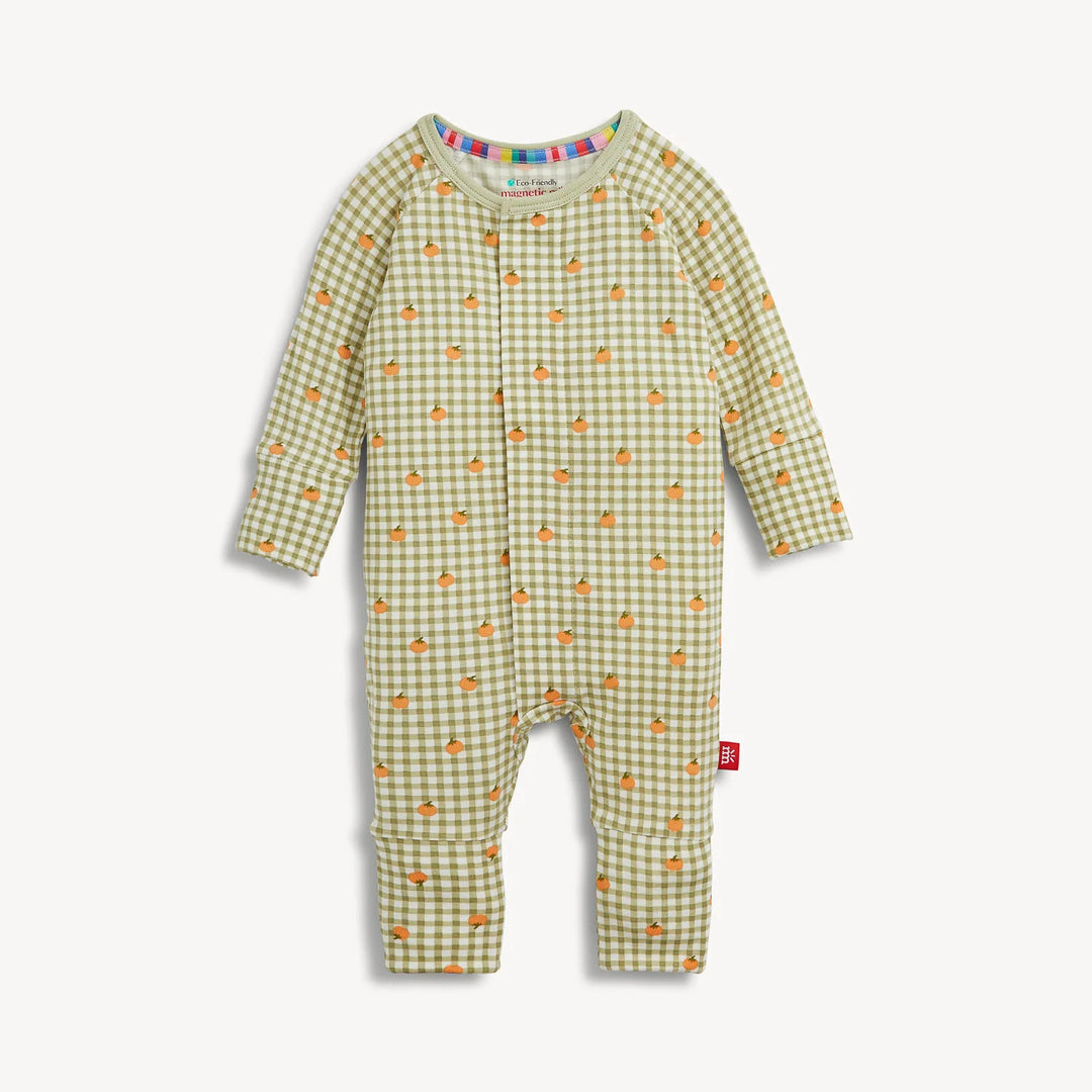 Magnetic Me Pumpkin Plaid Modal Coverall