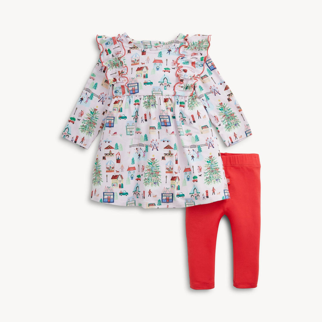 Magnetic Me Winter Village Dress &amp; Legging Set