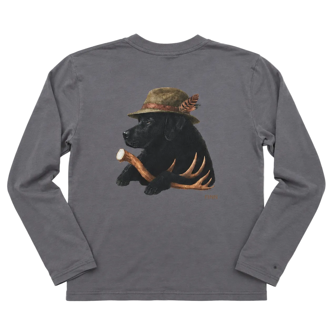 Finn Mayfly Bamboo Long Sleeve Tee in Lab &amp; Antler