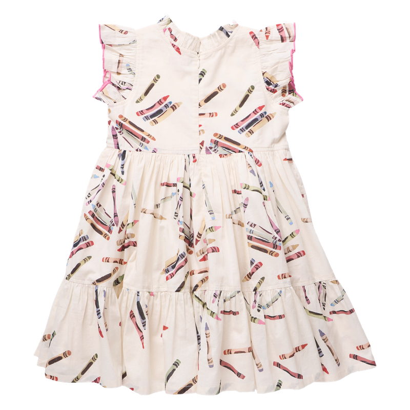 Pink Chicken Jennifer Dress in Tossed Crayons (size 7-8)