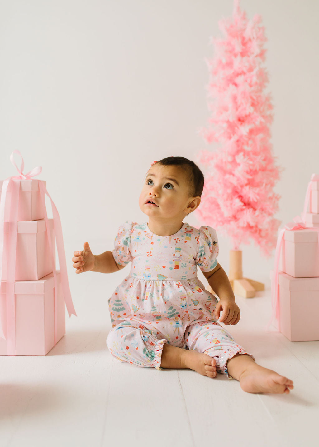 Ollie Jay Puffed Rosie Romper in Sugar Plum