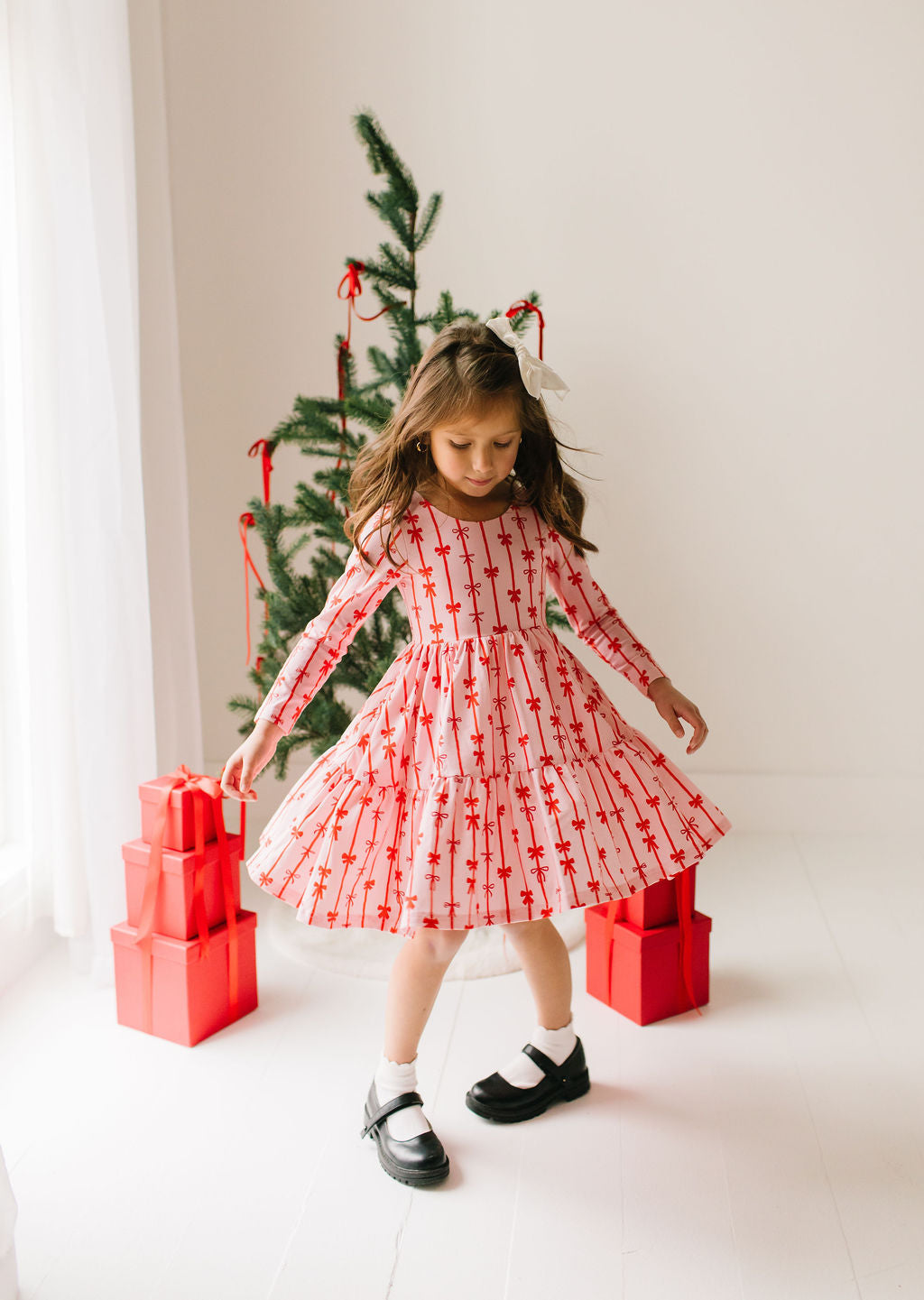 Ollie Jay Gwendolyn Ruffle Dress in Dainty Bows