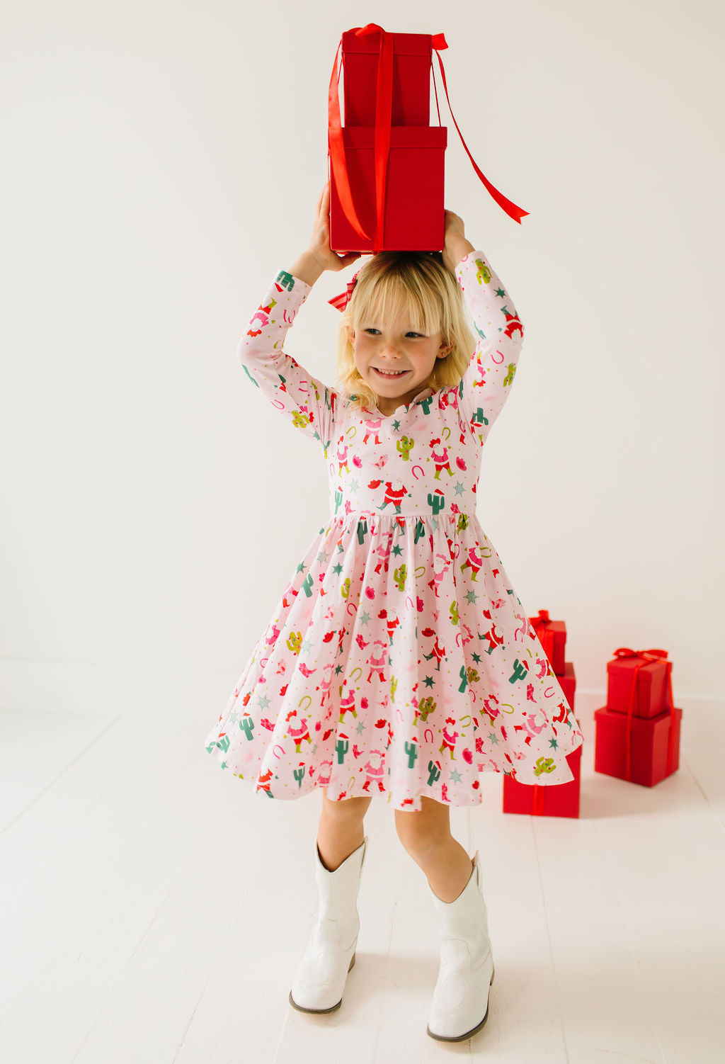 Ollie Jay Gwendolyn Dress in Cowboy Santa