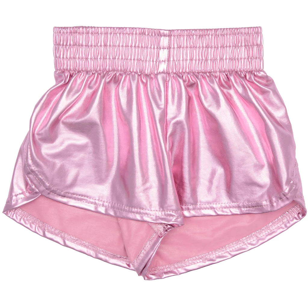 Azarhia Steph Shorts in Metallic Pink