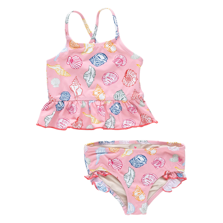 Pink Chicken Palmer Tankini in Shells (size 2-6)