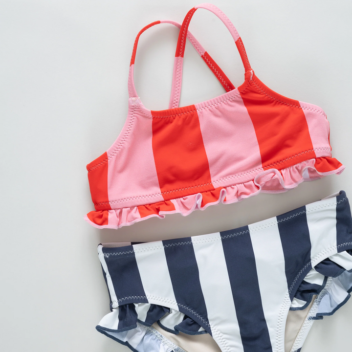 Pink Chicken Arabella Bikini in Wide Stripe (size 4-6)