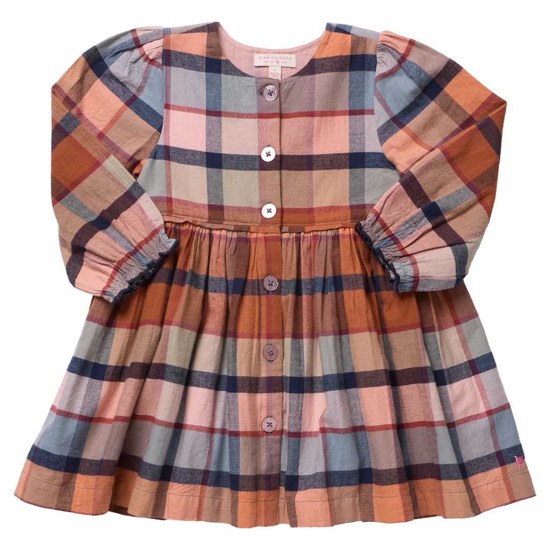 Mae Dress in Hayride Plaid (size 3-6)
