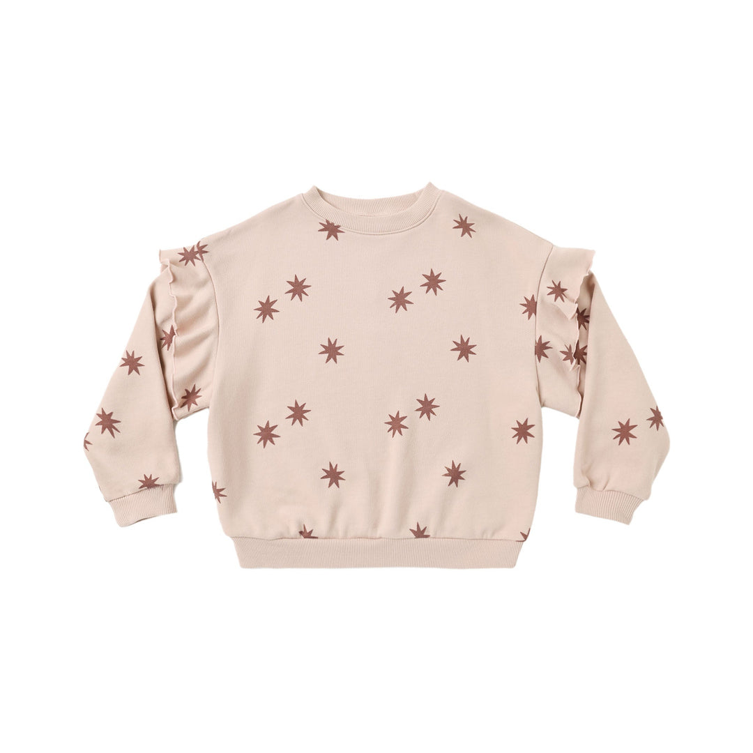 Ruffle Sweatshirt in Big Daisy