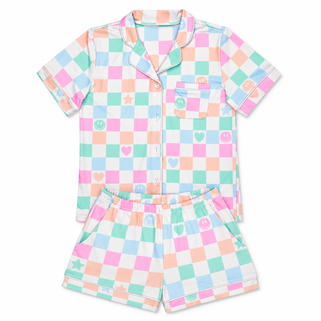 Smiley Check Lounge Set