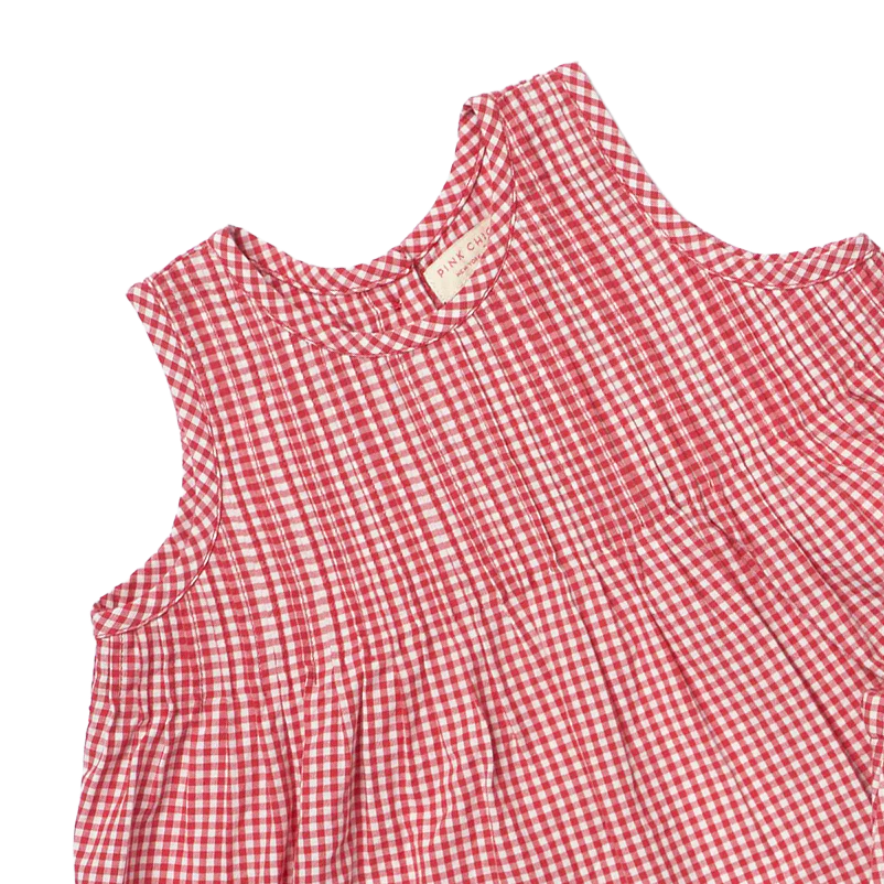 Pink Chicken Jaipur Two Piece Set in Red Gingham