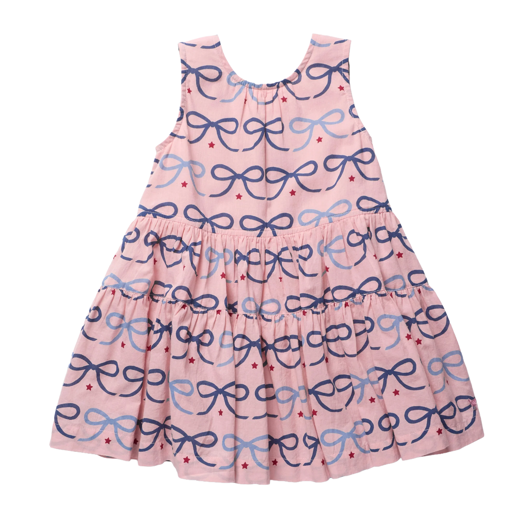 Pink Chicken Eloise Dress in Pink Bows (size 7-10)