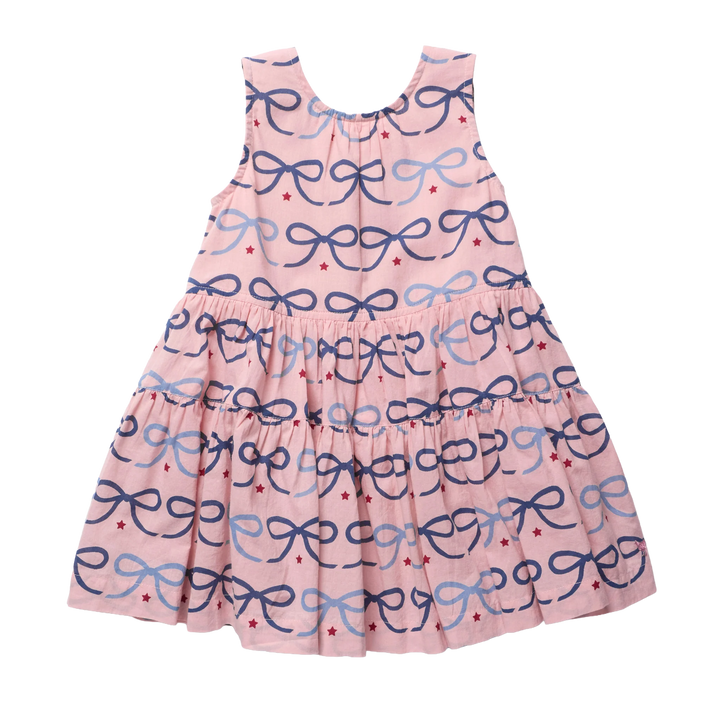 Pink Chicken Eloise Dress in Pink Bows (size 7-10)