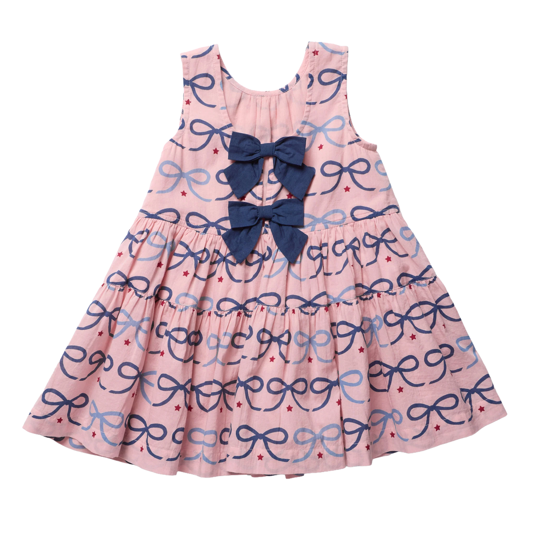 Pink Chicken Eloise Dress in Pink Bows (size 7-10)