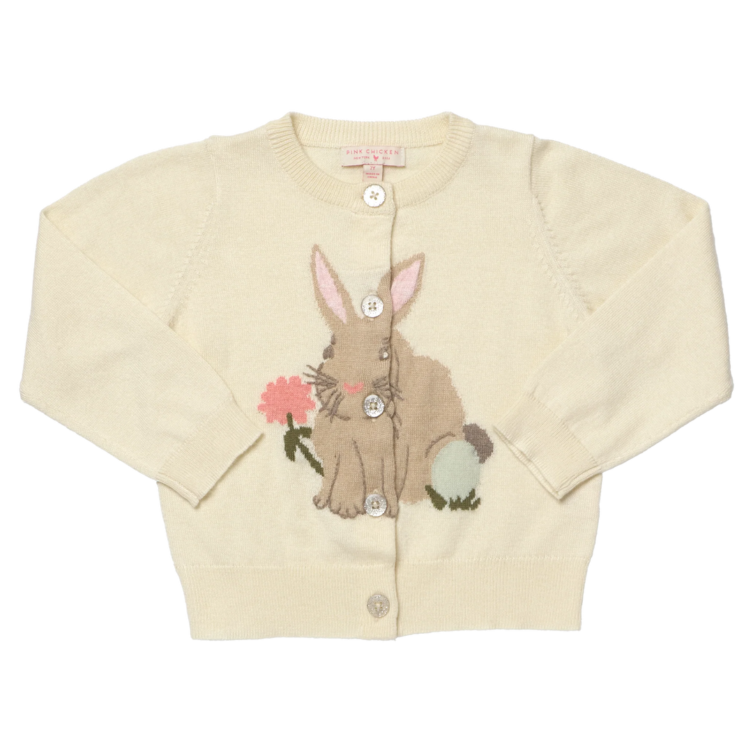 Pink Chicken Maude Sweater in Bunny (size 7-8)
