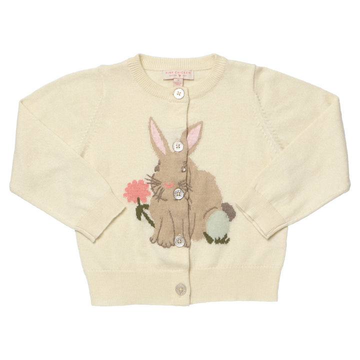 Pink Chicken Maude Sweater in Bunny (size 7-8)