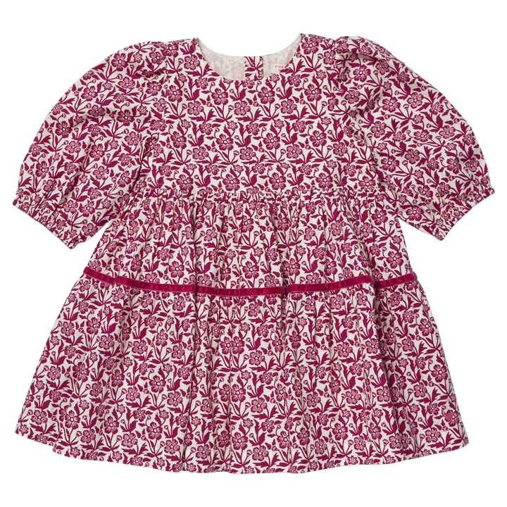 Maribelle Dress in Burgundy Climbing Floral (size 3-6)