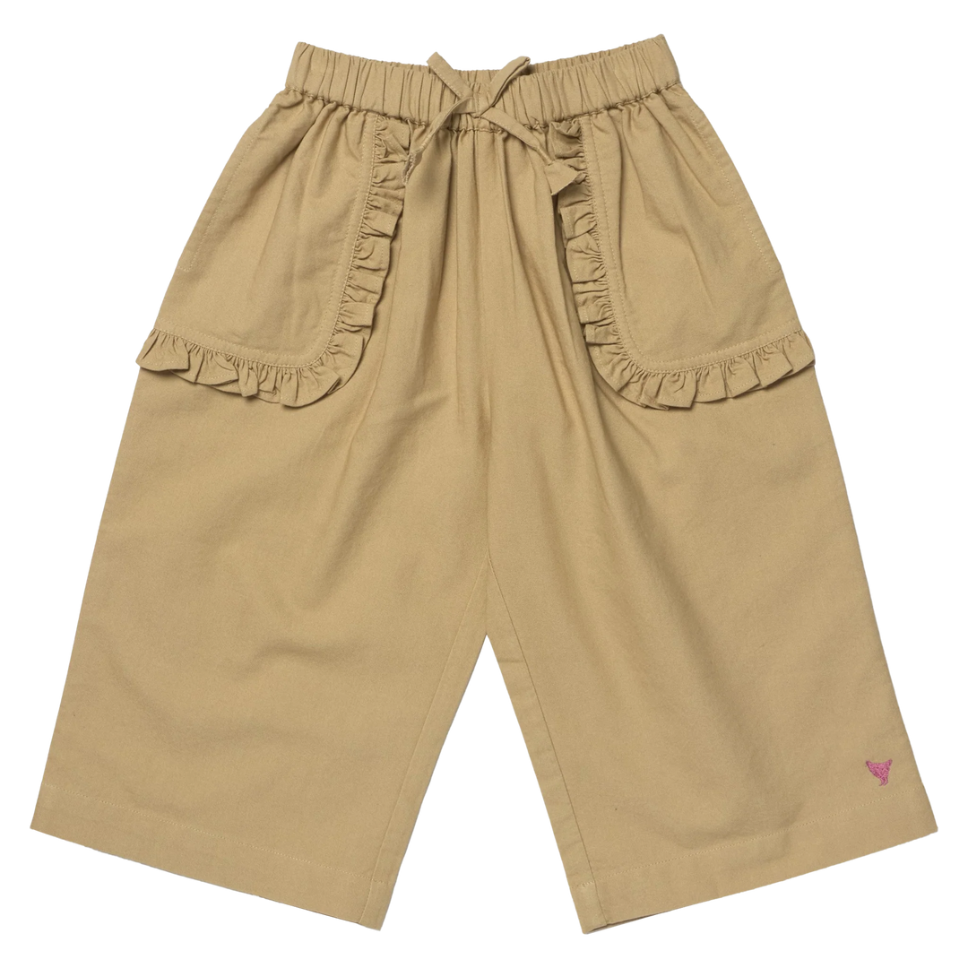 Bailey Ruffle Pant in Khaki (size 7-10)