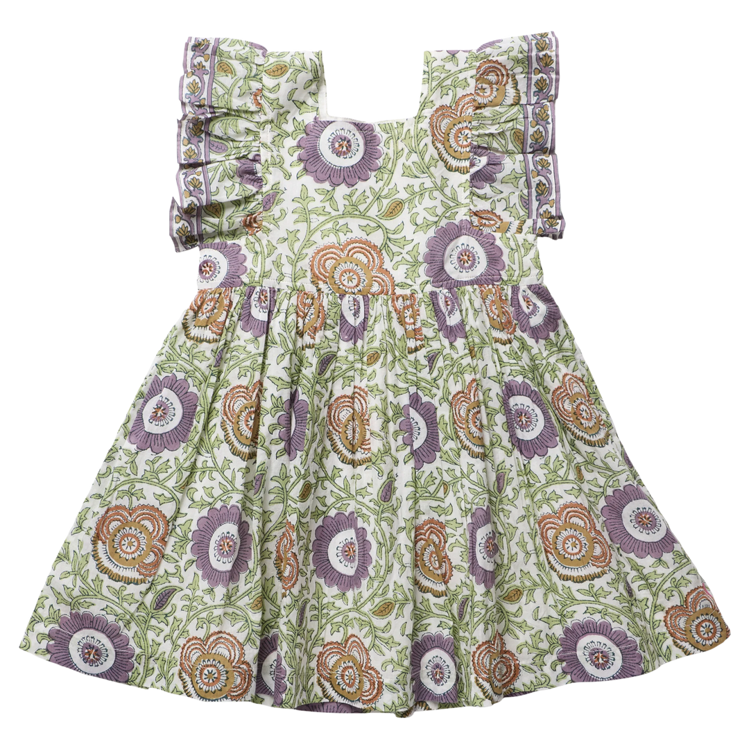 Pink Chicken Elsie Dress in Lilac Lisbon (Size 7-12) 12 / LILACLIS