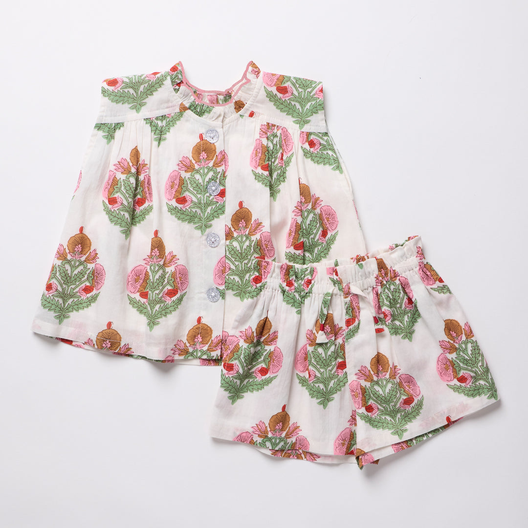 Pink Chicken Misha 2-PC Set in Pink Bellflower (Size 7-12)