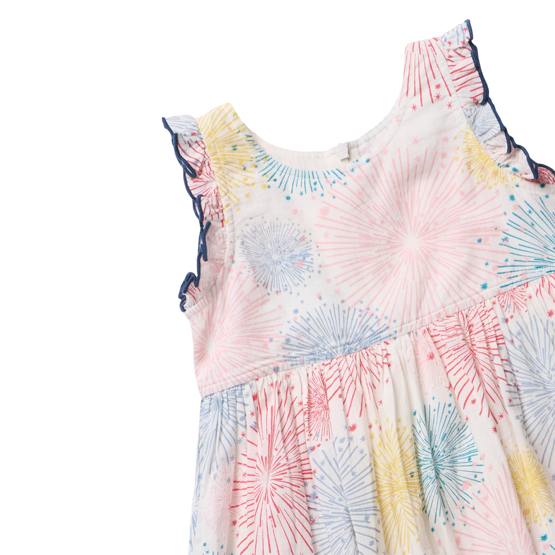 Pink Chicken Kelsey Dress in Fireworks (size 7-10)