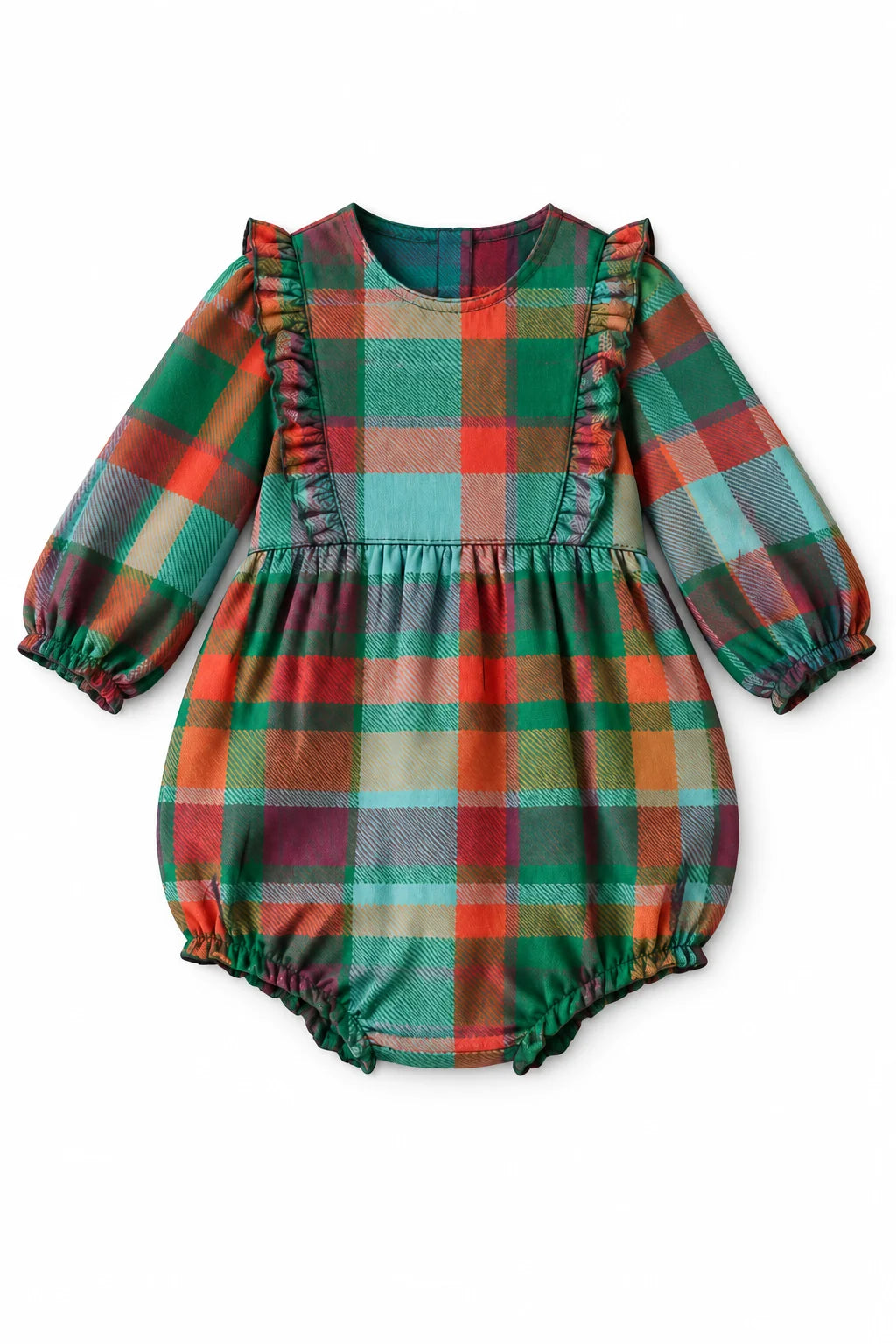 Kelly Bubble in Forest Plaid