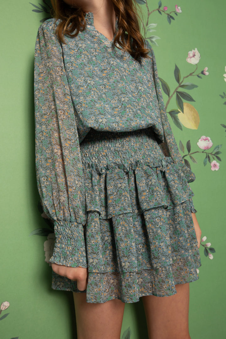 Pleat Harriett Dress in Marigold