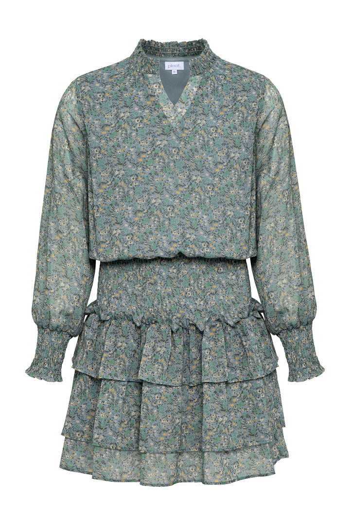 Pleat Harriett Dress in Marigold