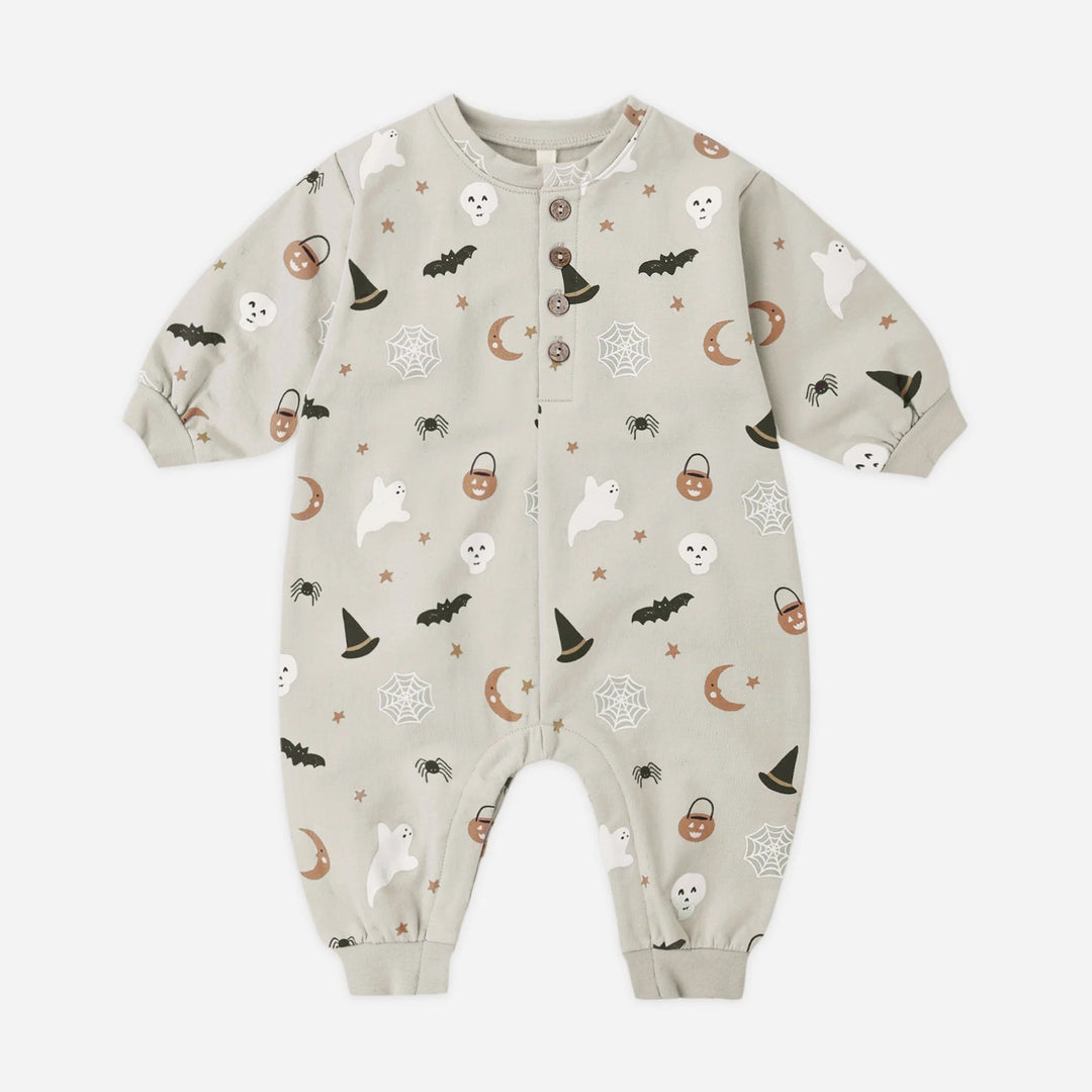 Relaxed Fleece Jumpsuit in Halloween Things