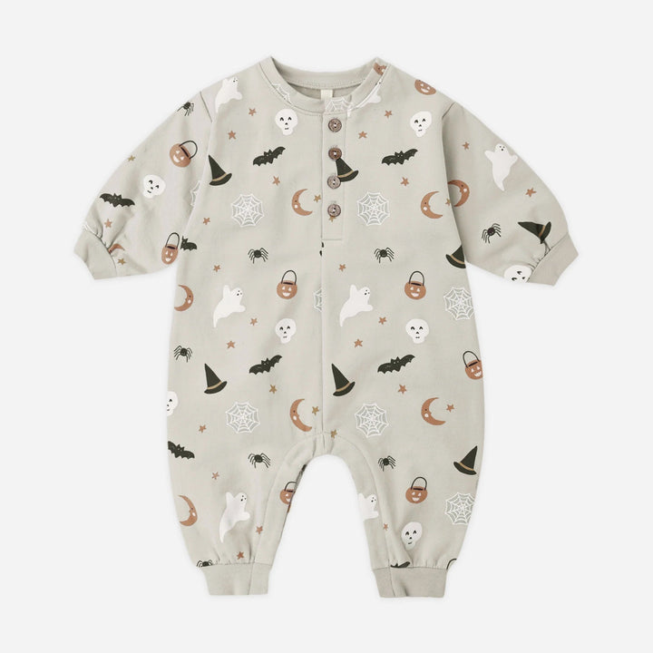 Relaxed Fleece Jumpsuit in Halloween Things