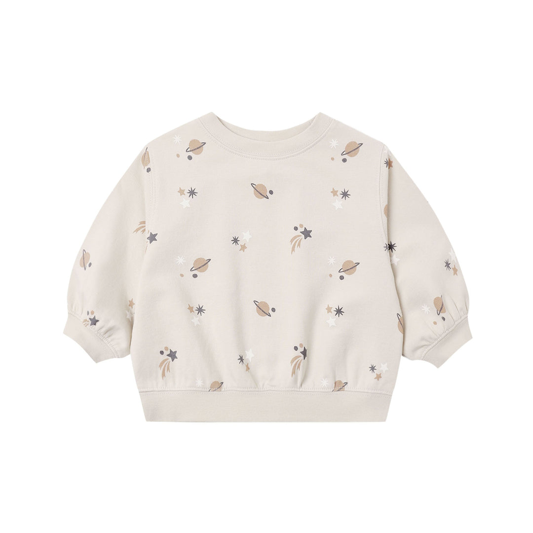 Oversized Crew Sweatshirt in Space